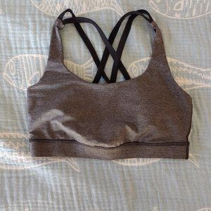 lululemon Gray Energy Sports Bra
